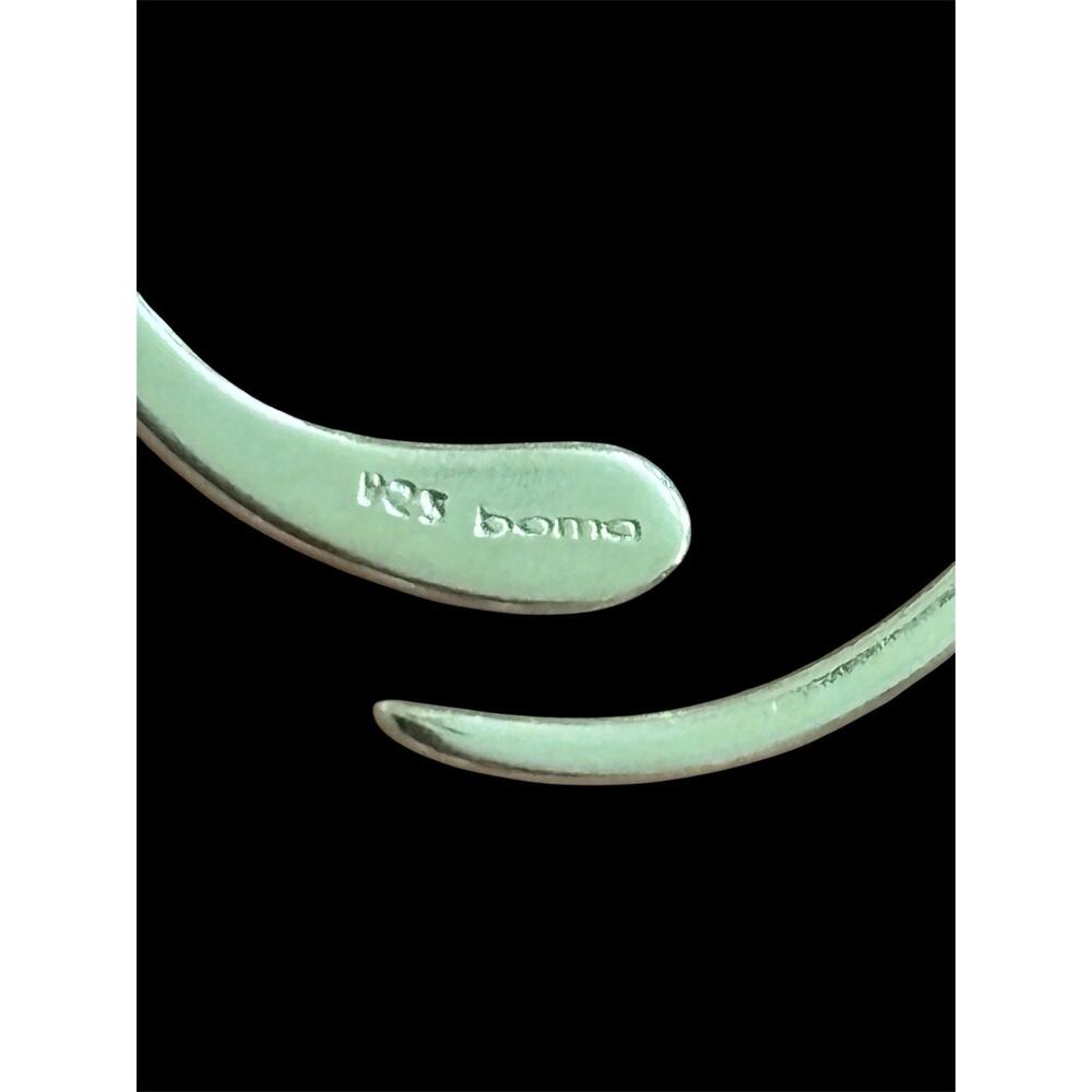 NWT Boma Sterling Silver Pull Through Boho Hoop Earrings 925 - Picture 3 of 3